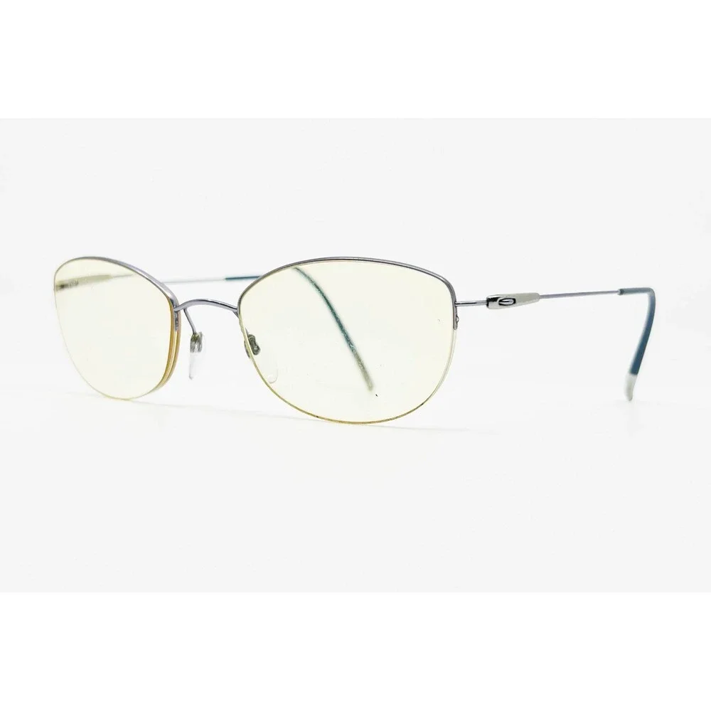 Oakley Eyeglasses Womens Silver Semi Rimless Oval Frame 51-18-135